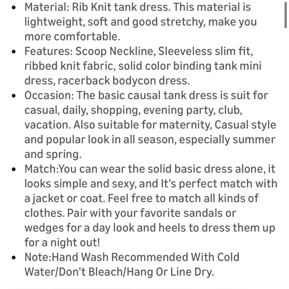 Womens Ribbed Sleeveless Tank Dresses Basic Bodycon Mini Dress - Picture 5 of 10